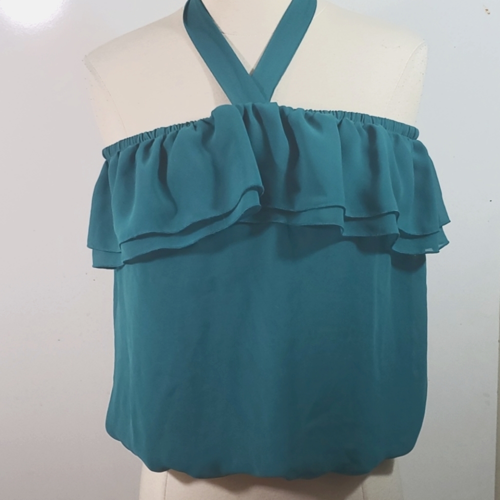 Green reverse halter top by Miss Chievous size M